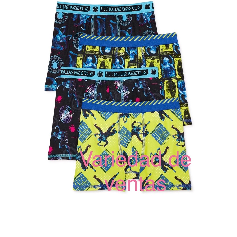 Blue Beetle Boys Boxer Briefs Underwear, 4-Pack, Size S(6-7)